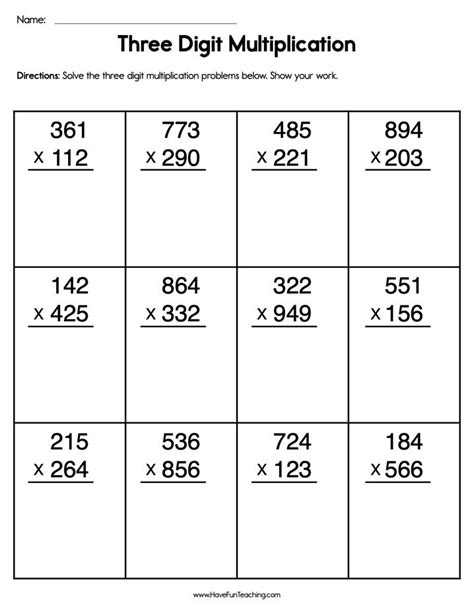 multiplication 3 digits by 3 digits|Iba pa.
